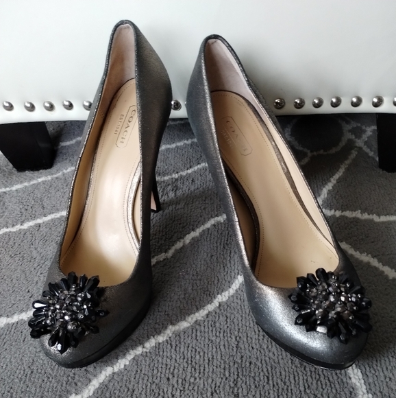 Coach 👠Metallic Bergen Heels - Picture 10 of 16